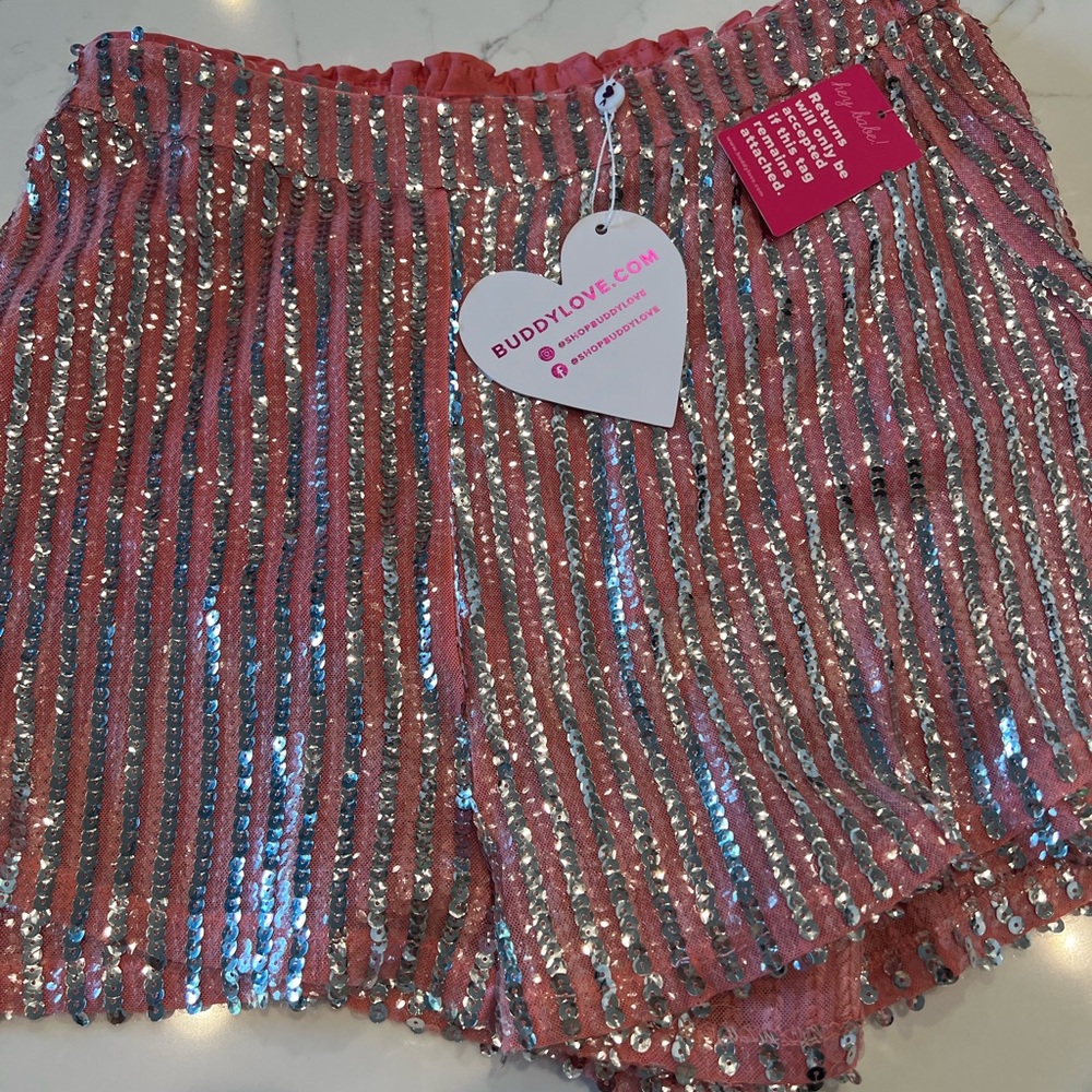Buddy Live Watermelon Sequin Set. Shorts are NWT. Top was worn once